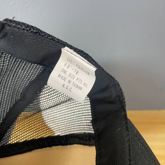 Bay Harbor Trucker Hat Unisex One Size Black White Snapback Cap Outdoor Casual - Picture 8 of 8